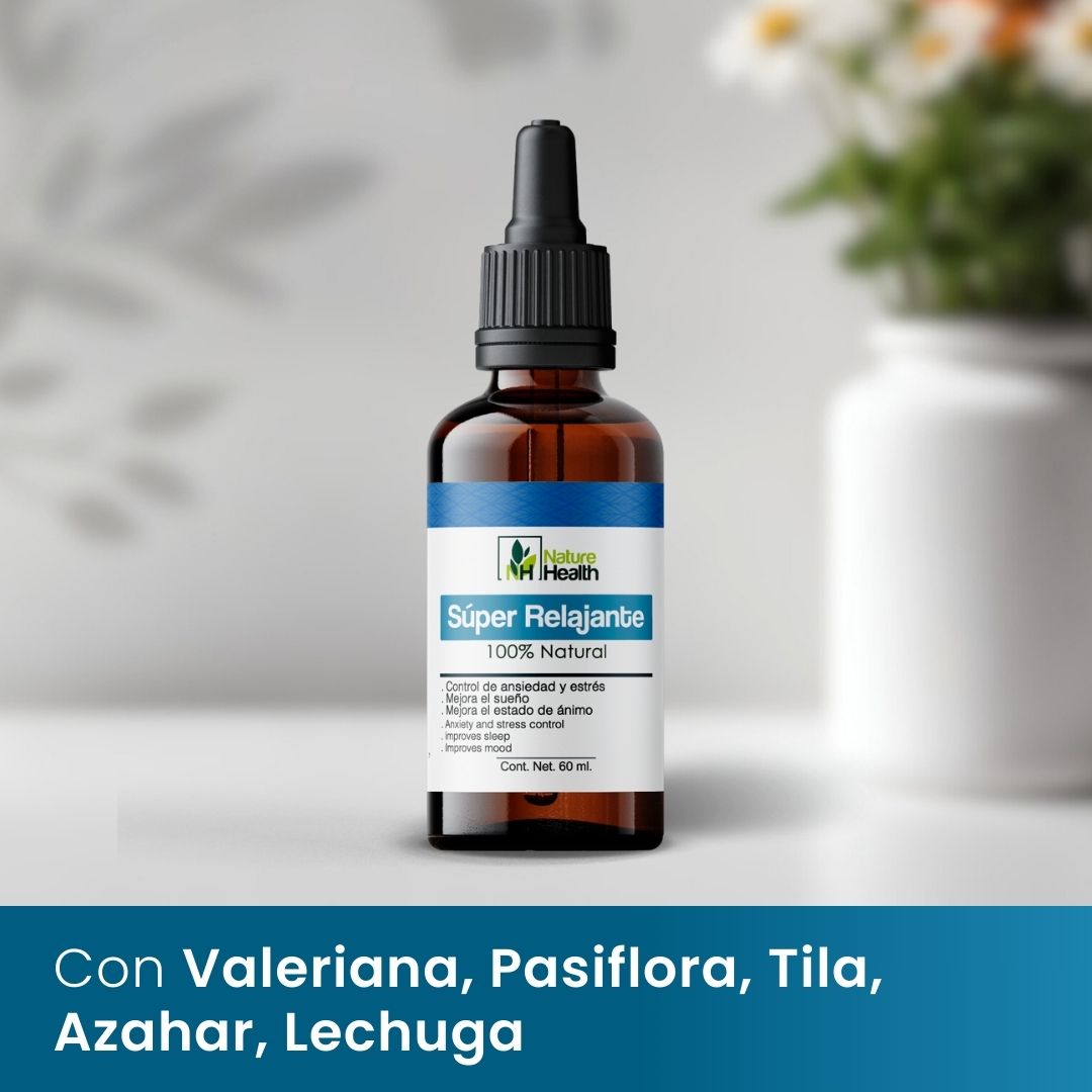 Súper Relajante Gotas con Valeriana, Pasiflora, Azahar y Tila