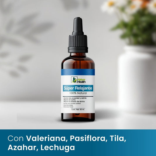 Súper Relajante Gotas con Valeriana, Pasiflora, Azahar y Tila