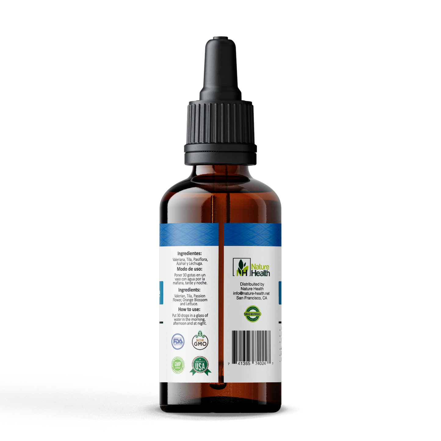 Súper Relajante Gotas con Valeriana, Pasiflora, Azahar y Tila