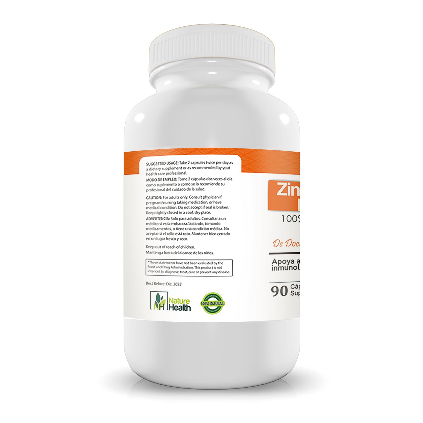 Cápsulas Zinc Extra Forte ⭐️⭐️⭐️⭐️⭐️