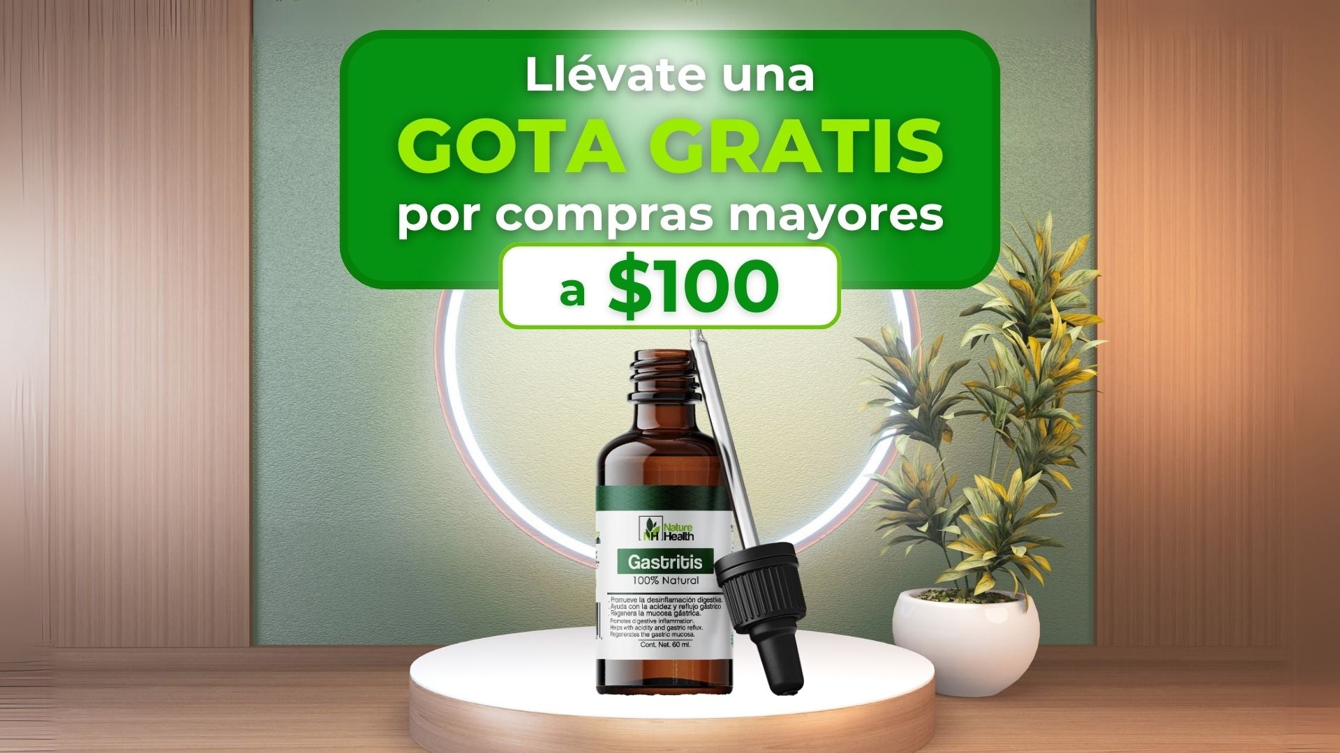 Gotas Gratis por compras sobre 100 Centro de Medicina Alternativa Nature Health