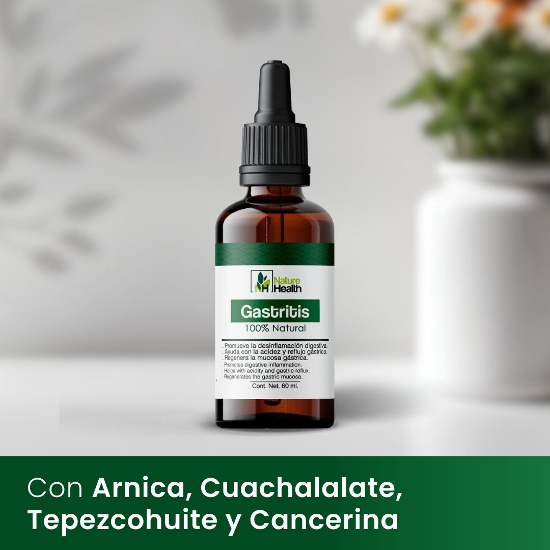 Super Gastritis Drops with Tepezcohuite, Cuachalalate and Cancerina and Arnica