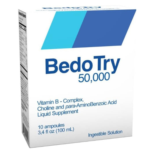 BEDO Try 50,000 - Suplementos líquidos de vitamina B complejo de colina y vitamina B12