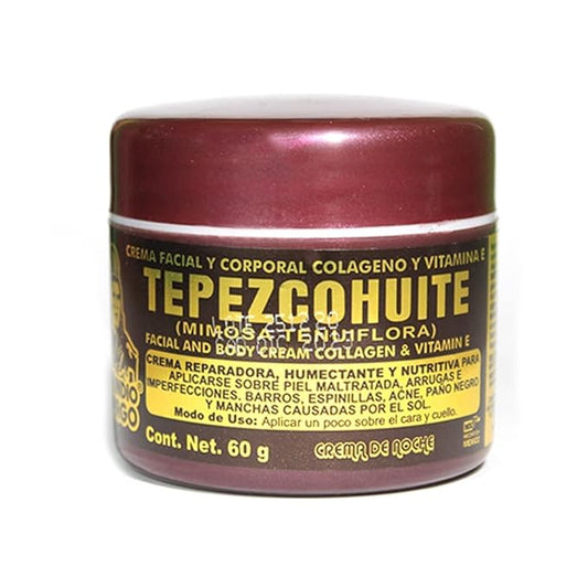 Del Indio Papago Crema de Noche Facial - Hidrata la Piel - Con Tepezcohuite de México