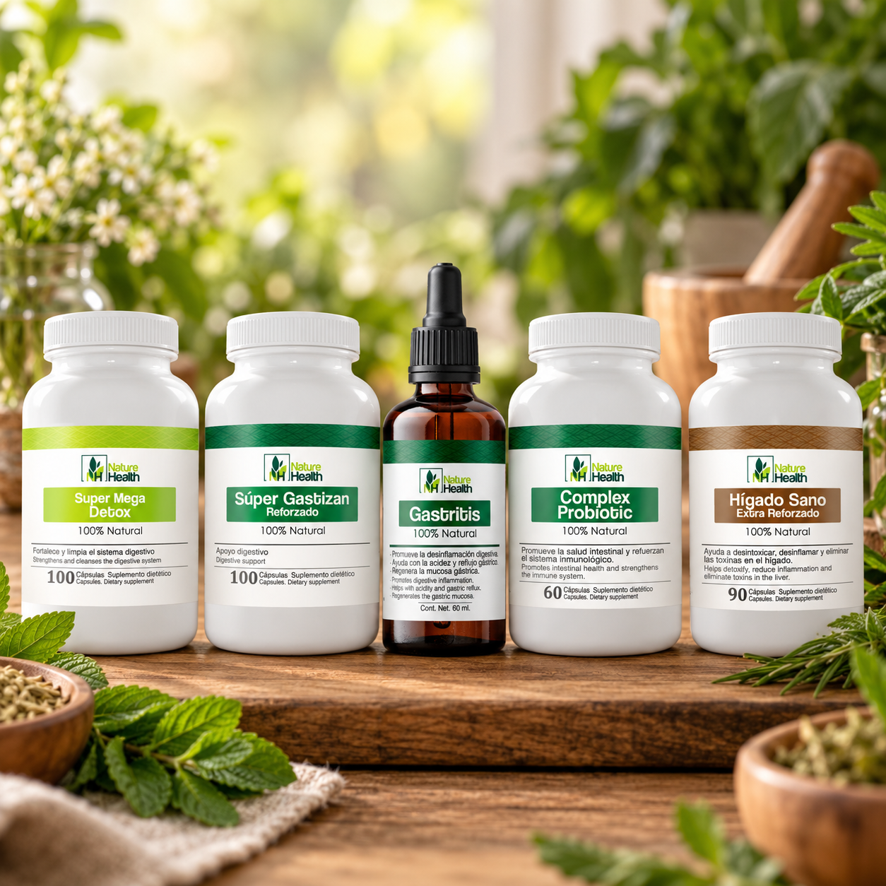 Natural Digestive Health 5X – Bienestar Digestivo Integral