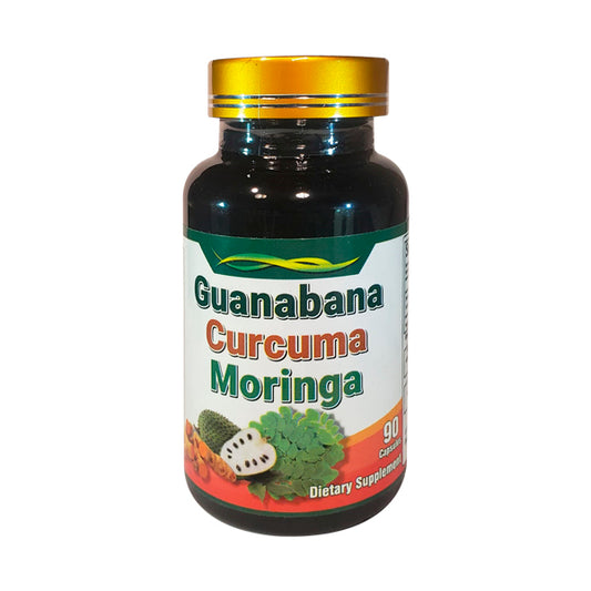 Guanábana Cúrcuma Moringa 90 cápsulas